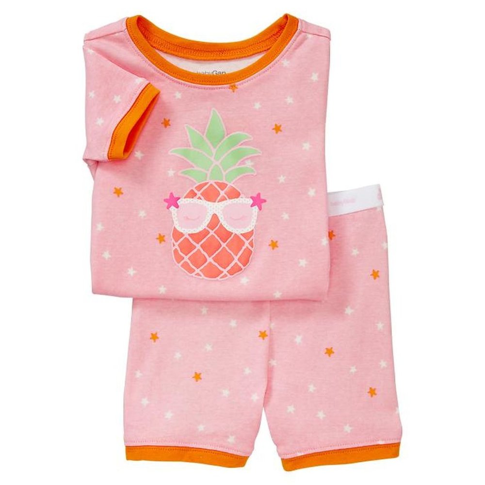 5T Pineapple stars pajamas Baby Gap new summer shorty set